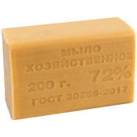 Купить мыло хозяйственное 200 г 72% прямоугольное светлое с натуральным запахом без упаковки "nn" 1/60, 1 шт. в Москве