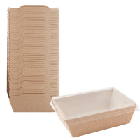 Купить упаковка 400мл дхшхв 145х95х45мм 50шт opsalad с прозрачной крышкой крафт "osq" в Москве