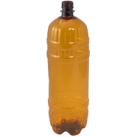 Купить бутылка пластиковая 2000мл с узким горлом без пробки с фигурным дном pet коричневый 1/50, 50 шт./упак в Москве