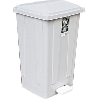 Купить контейнер мусорный прямоугольный 48л дхшхв 420х375х630 мм с педалью пластик серый bora 1/1, 1 шт. в Москве