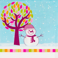 Салфетка бумажная 3-сл 33х33 см 20 шт СНЕГОВИК ПОД ДЕРЕВОМ С РИСУНКОМ "PAPSTAR" Купить салфетка бумажная 3-сл 33х33 см 20 шт снеговик под деревом с рисунком "papstar" в Москве