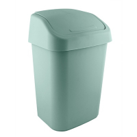 Купить контейнер мусорный 25л 300х270х530 мм большой с качающейся крышкой зеленый пластиковый "proff" в Москве