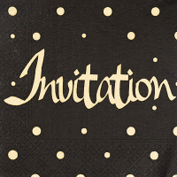 Купить салфетка бумажная 33х33 см 3 -сл 20 шт/уп черная приглашение papstar в Москве