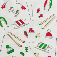 Купить салфетка бумажная 3-сл 33х33 см 20 шт зимние атрибуты с рисунком "papstar" в Москве