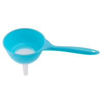 Воронка 220х10х115 мм d120 мм с ситом ГОЛУБАЯ ПЛАСТИК "NN" Купить воронка 220х10х115 мм d120 мм с ситом голубая пластик "nn" в Москве