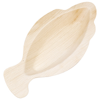 Купить тарелка для закусок 240х110х25 мм 25 шт рыбка фигурная эко пальмовый лист "papstar", 25 шт./упак в Москве