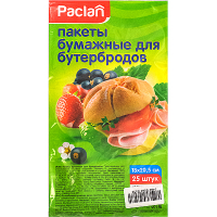 Купить пакет бумажный дхшхв 180х40х205 мм 25шт/уп для бутербродов белый 1/1, 100 шт./упак в Москве