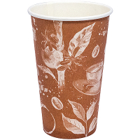 Купить стакан бумажный 400мл d90 мм 1-сл для горячих напитков barista cappuccino pps 1/50/1000, 50 шт./упак в Москве