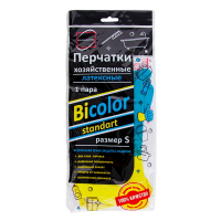 Купить перчатки хозяйственные s bi-color стандарт желто-синие "континентпак" 1/12/120 в Москве