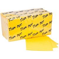 Купить салфетка бумажная желтая 33х33 см 1-слойные 300 шт/уп папирус 1/8, 1 шт. в Москве