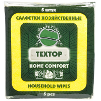 Купить салфетка универсальная вискозная дхш 350х350 мм 5 шт/уп home comfort textop 1/80 в Москве