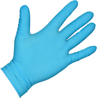 Купить перчатки одноразовые нитриловые xl 100 шт/уп голубые "benovy" 1/10 в Москве