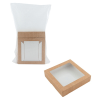 Упаковка бумажная 1500мл ДхШхВ 200х200х40мм с окном КРАФТ "GeoVita", 20 шт./упак Купить упаковка бумажная 1500мл дхшхв 200х200х40мм с окном крафт "geovita", 20 шт./упак в Москве