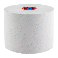 Купить бумага туалетная 2-сл h99 d132 мм 100 м/рул mid-size комфорт tр6 с серым тиснением белая "tellus" в Москве