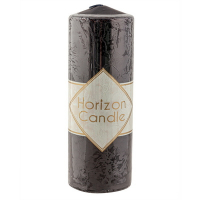 Купить свеча столбик h200d70 мм черная "horizon candles" в Москве