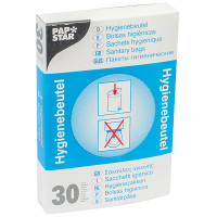 Купить пакет гигиенический 30 шт/уп полиэтиленовый белый papstar 1/50 в Москве