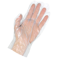 Купить перчатки одноразовые 100 шт/уп m 6 мкм прозрачные полиэтиленовые "hans" 1//100, 1 шт. в Москве