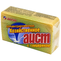 Купить мыло хозяйственное 150г 1 шт/уп с глицерином аист аист 1/60 в Москве