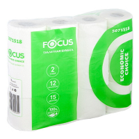 Бумага туалетная 2-сл 15 м/рул 125 лист/рул ECONOMIC CHOICE 12рулонов с тиснением и перфорацией БЕЛАЯ "FOCUS" Купить бумага туалетная 2-сл 15 м/рул 125 лист/рул economic choice 12рулонов с тиснением и перфорацией белая "focus" в Москве