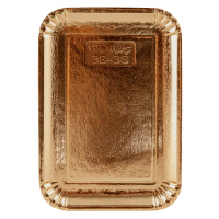Купить поднос сервировочный ламинированный 240х168 мм прямоугольный золото картонный "nn", 200 шт./упак в Москве