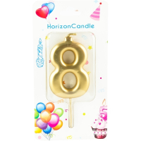 Купить свеча для торта цифра 8 металлик "horizon candles" в Москве