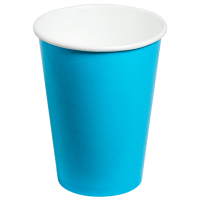 Купить стакан бумажный 350мл d90 мм 1-сл для горячих напитков голубой v 1/50/800 в Москве