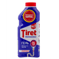 Средство для устранения и профилактики засоров 500 мл PROFESSIONAL гель "TIRET" Купить средство для устранения и профилактики засоров 500 мл professional гель "tiret" в Москве