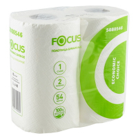 Купить полотенце бумажное 1-сл 54 м/рул 2 рул/уп белое целлюлоза в пленке "focus" в Москве