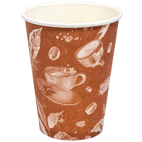 Купить стакан бумажный 300мл d90 мм 1-сл для горячих напитков barista cappuccino pps 1/50/1000, 50 шт./упак в Москве