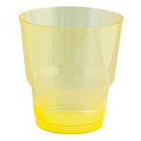 Купить стакан пластиковый d75 мм 200 мл кристалл желтый ps "ip" 1/25/600, 25 шт./упак в Москве
