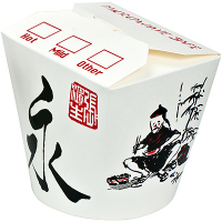 Купить контейнер бумажный china pack 750мл н95хd90 мм с декором китай 1/50/500, 50 шт./упак в Москве