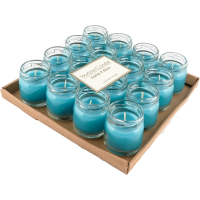 Купить свеча в стекле h45d50 мм 16 шт/уп голубая морской бриз "horizon candles" 1/8, 1 шт. в Москве