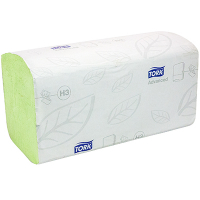 Купить полотенце бумажное листовое 2-сл 250 лист/уп 230х248 мм z-сложения tork h3 advanced зеленое sca 1/15 в Москве