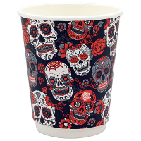 Стакан бумажный 250мл D80 мм 2-сл для горячих напитков SANTA MUERTE PPS 1/25/500, 25 шт./упак Купить стакан бумажный 250мл d80 мм 2-сл для горячих напитков santa muerte pps 1/25/500, 25 шт./упак в Москве
