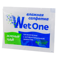 Купить салфетка влажная 1 шт в индивидуальной упак зеленый чай антибактериальная 1/1000 в Москве