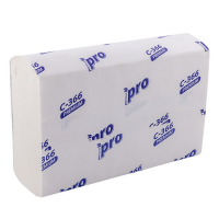 Купить полотенце бумажное листовое 2-сл 210х230 мм 200 лист/пачке 20 пачек z-сложения белое "protissue" в Москве