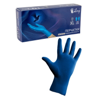 Купить перчатки одноразовые 50 шт/уп high risk xl неопудренные синий латексные "libry" 1/10, 1 шт. в Москве