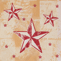 Купить салфетка бумажная 3-сл 33х33 см 50 лист звезды победы с рисунком "papstar" в Москве