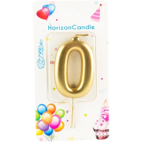 Купить свеча для торта цифра 0 металлик "horizon candles" в Москве