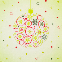 Купить салфетка бумажная 3-сл 33х33 см 20 шт новогодний шар с рисунком "papstar" в Москве