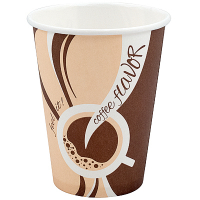 Купить стакан бумажный 350мл d90 мм 1-сл для горячих напитков coffee flavor ep 1/50/1000, 50 шт./упак в Москве