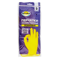 Купить перчатки хозяйственные s желтые "aviora" 1/12/120 в Москве