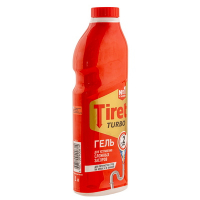 Средство для устранения и профилактики засоров 1 л TURBO антибактериальное гель "TIRET" Купить средство для устранения и профилактики засоров 1 л turbo антибактериальное гель "tiret" в Москве