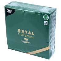 Купить салфетка бумажная зеленая 40х40 см 1-слойные 50 шт/уп royal papstar 1/5 в Москве