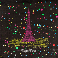 Купить салфетка бумажная 33х33 см 3 -сл 20 шт/уп ночной париж papstar в Москве