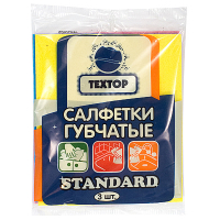Купить салфетка губчатая целлюлозная 160х140 мм 3 шт/уп standard "textop" 1//150, 1 шт. в Москве