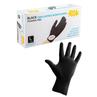 Купить перчатки одноразовые 100 шт/уп l черные нитриловые "wally plastic" 1/10 в Москве