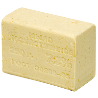 Купить мыло хозяйственное 250 г 72% прямоугольное светлое с натуральным запахом без упаковки "калужский блеск" 1/48 в Москве
