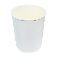 Купить стакан бумажный 250мл d80 мм 2-сл для горячих напитков белый pps 1/20/500, 20 шт./упак в Москве