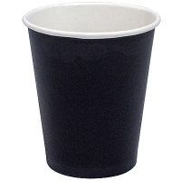 Купить стакан бумажный 250мл d80 мм 1-сл для горячих напитков черный fc 1/50/1000 в Москве